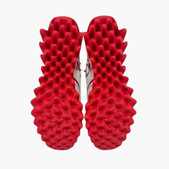 Christian Louboutin Sharkina White Mesh Red Sneakers Size 38 US 8 Women's 6968 - Picture 3 of 14